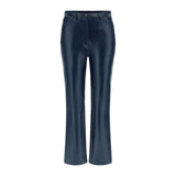 Guess - Pantalon similicuir bleu marine