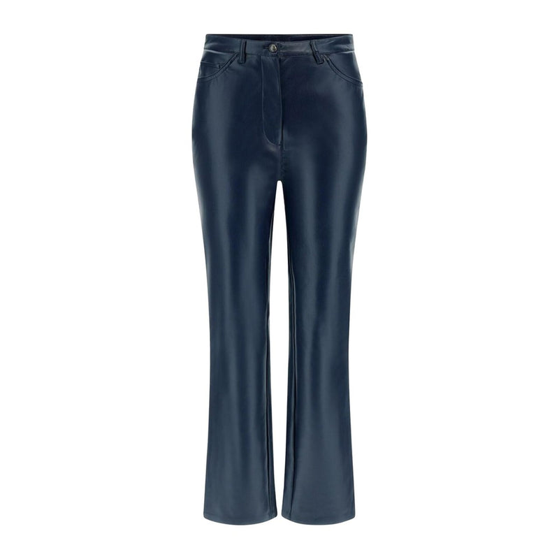 Guess - Pantalon similicuir bleu marine
